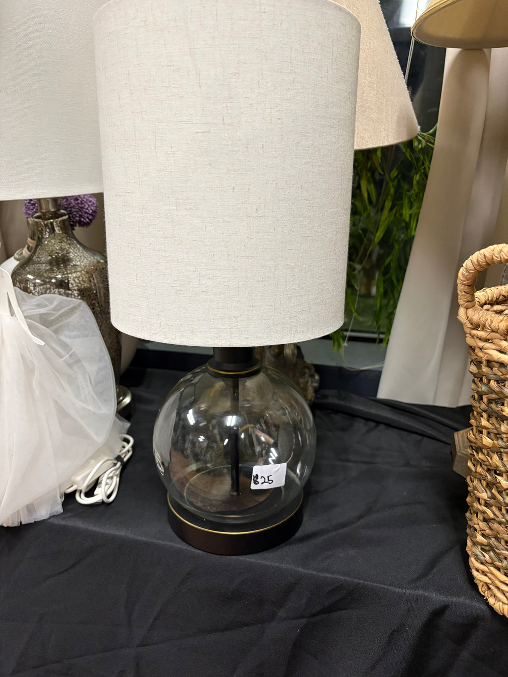 modern glass globe table lamp!